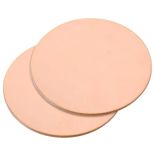 Miniatura 8 de uxcell Hoja de cobre puro, 10 unidades de 1 3/16 pulgadas x 0.02 pulgadas, calibre 24 T2, placa redonda de metal de cobre para manualidades