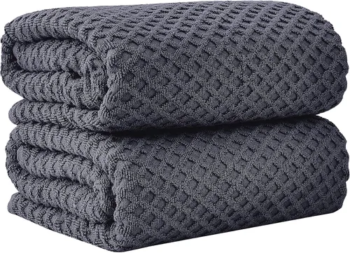Miniatura 75 de Great Bay Home - Toallas de mano 100% algodón blanco, 6 toallas de baño suaves para manos, altamente absorbentes y de secado rápido, colección