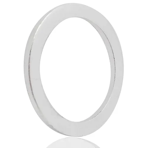 Miniatura 7 de Arandela plana de aluminio, arandelas redondas plateadas, acabado liso, 0.394 in de identificación, 0.630 in de diámetro exterior, 0.039 in