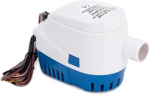 Miniatura 2 de Dontmiss Bomba de sentina sumergible automática para lancha pequeña de 12 V, 1100 gph automática con interruptor de flotador, salida de 1 1/8