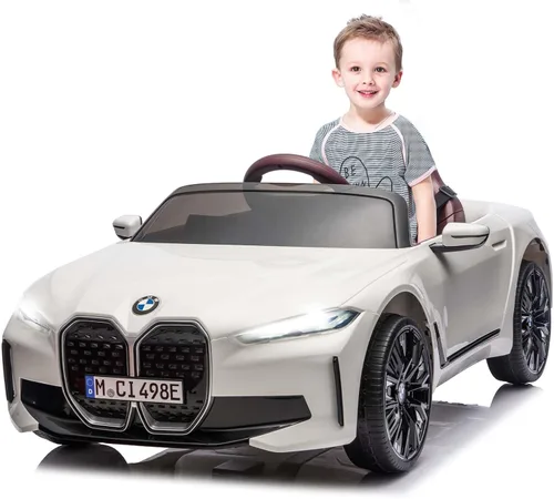 Miniatura 7 de Coche eléctrico para niños, juguetes de paseo de 12 V para niños pequeños con control remoto, automóvil eléctrico a batería con Bluetooth, arranque