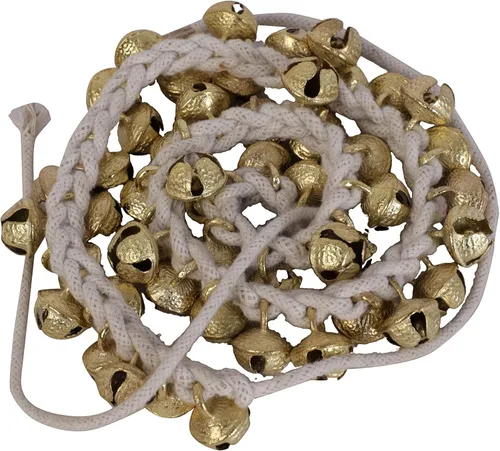 Miniatura 5 de Kathak Ghungroo - Par de 16 campanas grandes atadas con cordón de algodón para tobillera, instrumento musical de la India, accesorios de baile 50-50