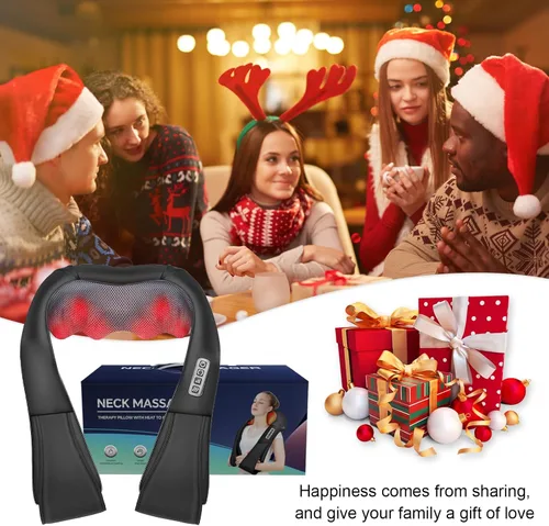 Miniatura 6 de Regalos de Elefante Blanco para Adultos, Masajeador de Cuello, Regalos de Navidad para Mujeres y Hombres - Masajeador Shiatsu de Espalda y Cuello