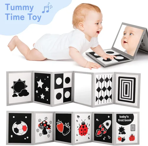 Miniatura 2 de Juguetes sensoriales para bebés de alto contraste para recién nacidos, en blanco y negro, para desarrollo cerebral de 0 a 6 a 12 meses, juguetes