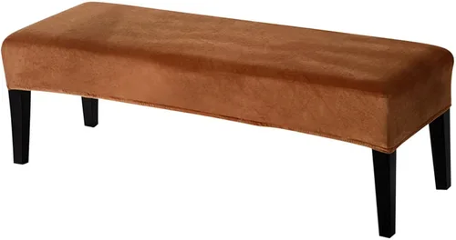 Miniatura 15 de SearchI Funda de banco de comedor, fundas de asiento de banco largas elásticas lavables, funda rectangular para banco de mesa de comedor, para Beige