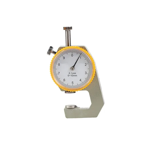 WUTA Medidor de Grosor de Cuero Herramientas de Medición 0-10mm/0.1mm Medidor de Grosor de Dial Medidor de Papel Tester para Tubo Hueco, Tubo