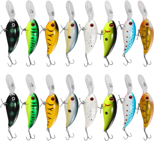 Fishing Lures Shallow Deep Diving Swimbait Crankbait Fishing Wobble Multi Jointed Hard Baits for Bass Trout Freshwater and Saltwater