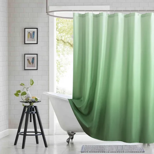 Miniatura 36 de Cortina de ducha gris, cortinas de ducha de tela de microfibra gris degradado para baño, cortinas de baño modernas impermeables, 72 pulgadas