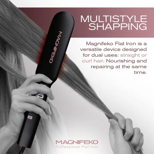 Miniatura 2 de Plancha de pelo de cerámica - Plancha - Plancha de Cabello Profesional (Negro)