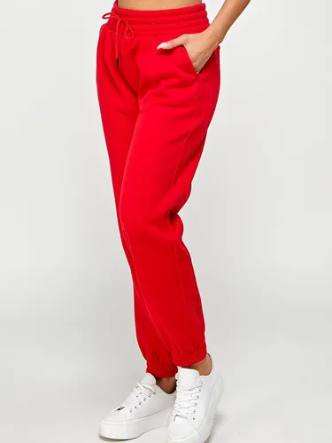 Miniatura 41 de IUUI Pantalones deportivos de cintura alta para mujer, con bolsillos, de algodón, holgados, atléticos