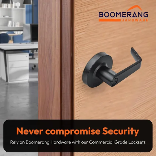 Miniatura 8 de Boomerang - Cerradura de puerta con palanca comercial de alta resistencia, ADA y manija de puerta industrial de grado 2, palanca cilíndrica, sin