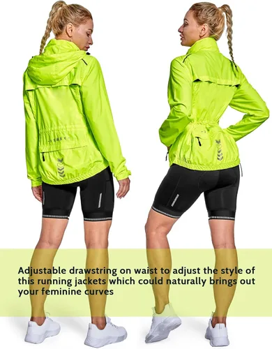 Miniatura 5 de FitsT4 - Chaquetas de ciclismo para mujer, ligeras, resistentes al viento, reflectantes, con capucha