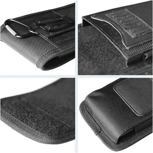 Miniatura 5 de Funda vertical de nailon para teléfono celular con clip para cinturón y gancho - XXL