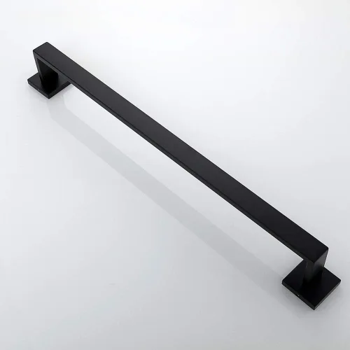 Miniatura 5 de TASTOS Toallero individual negro de 23.6 pulgadas, barra de toalla de baño de acero inoxidable SUS 304 resistente, soporte para toallas de cocina