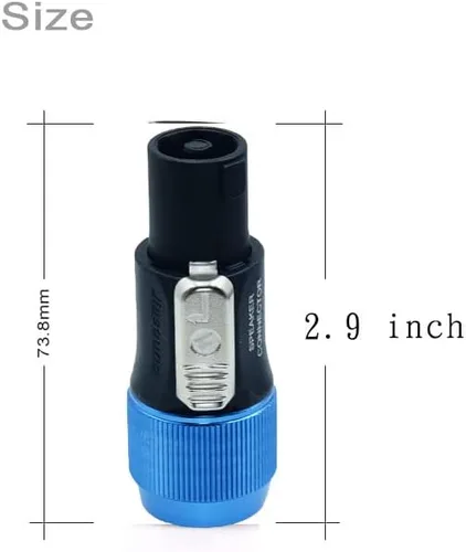 Miniatura 6 de Adaptador Speakon a 1/4 na4ljx conector actualizado de 1/4 pulgadas ts Jack hembra a NL4FC macho convertidor son para convertir cable a NL4FC