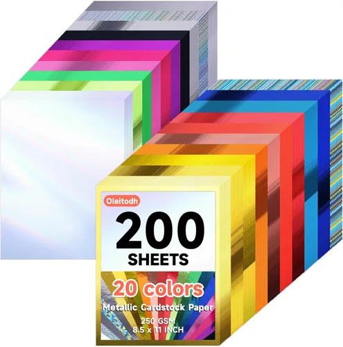 Miniatura 10 de Papel Cartulina de 50 Colores a Granel 12" x 12", 150 Hojas 250gsm/92 lb 50
