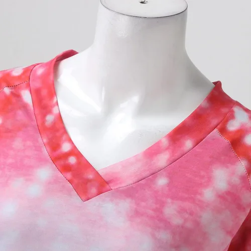 Miniatura 4 de Women's V Neck Butterfly Print Short Sleeve T Shirt Top Casual Summer Blouse Outer Wear Women Tees & Blouses Tunic Tops