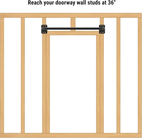 Miniatura 4 de SELEWARE Heavy Duty Welded Pull Up Bar, Versatile Doorway Wall Mount, Joist Mounted, and Ceiling Mounted Chin Up Bars, Thick Metal Sturdy A1: Barra