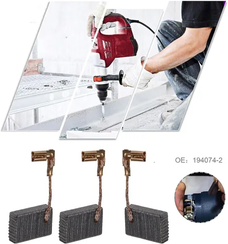 Miniatura 3 de 4 pares de cepillos de carbono CB325 194074-2 con corte automático 5x11x15-0.669 in compatibles con Makita 9553NB 9554NB 9555NB 9556NB 9557NB 9557NB