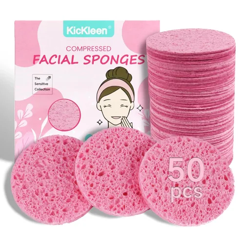 Miniatura 13 de 120 esponjas faciales comprimidas, 100 % natural, esponjas cosméticas de spa de celulosa para limpieza facial diaria, maquillaje y eliminación