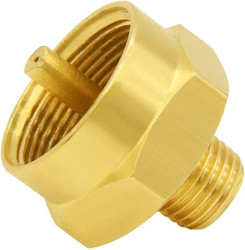 Miniatura 4 de Hooshing Adaptador de recarga de botella de gas propano de 1 libra, rosca NPT macho de 1/4 pulgadas x 1 "-20 hembra de cilindro desechable