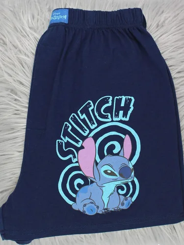 Miniatura 5 de Disney Lilo and Stitch - Pantalones cortos para hombre Classic L Azul marinoflor y brillo