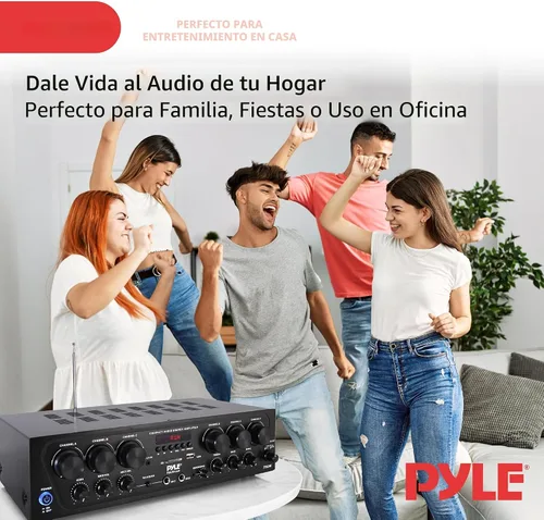 Miniatura 7 de Pyle Sistema de amplificador de audio para el hogar inalámbrico Bluetooth - Receptor estéreo de potencia de sonido de 6 canales actualizado de 750