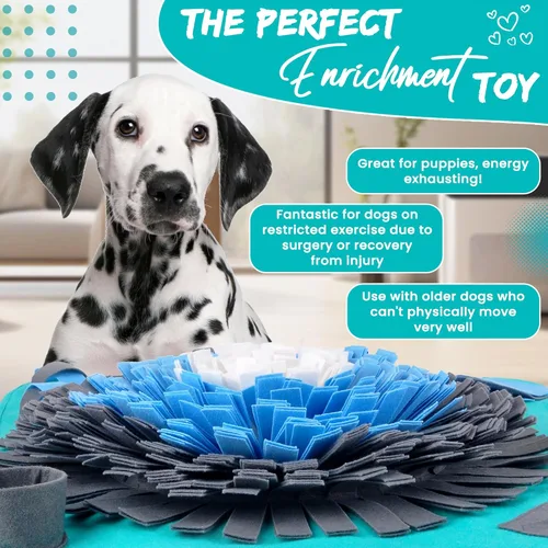 Miniatura 7 de Alfombrilla de olfateo para perros de 25 pulgadas, juguetes interactivos de rompecabezas para perros para enriquecimiento, tapete grande