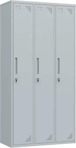 Miniatura 13 de Letaya Taquillas de metal para empleados, gabinete de almacenamiento de acero de 71 pulgadas con 4 puertas con cerradura para personal de oficina