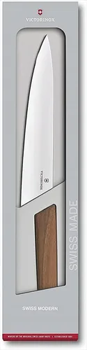 Miniatura 7 de Cuchillo de chef moderno suizo Victorinox - Cuchillo de cocina para cortar carne, fruta y verduras - Accesorios de cocina premium - Mango de madera