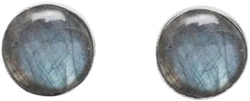 Miniatura 7 de Gemstone Stud Post Earrings, 925 Sterling Silver Gemstone Earring 6 MM Round Girl Women Gift