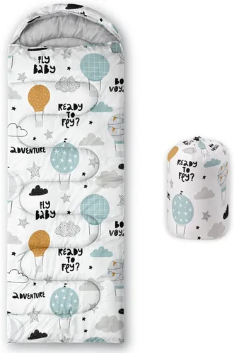 Saco de dormir para niños y niñas, globo aerostático, ligero, cálido, portátil, para interiores y exteriores, impermeable, resistente al clima frío,