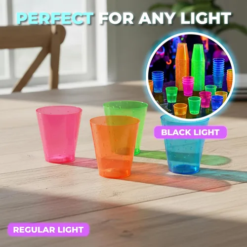 Miniatura 11 de Party Essentials Hard Plastic 2-Ounce Shot/Shooter Glasses, 40-Count, Assorted Neon