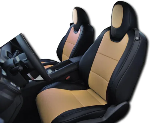 Miniatura 7 de Funda para asiento para Chevy Camaro, cuero artificial, hecha a medida, Negro