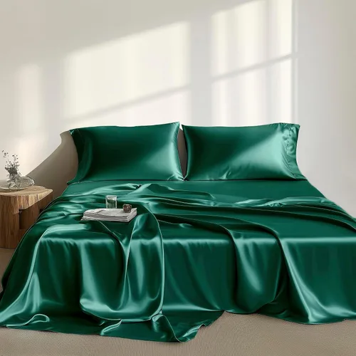 Miniatura 58 de Madison Park Essentials Juego de 2 fundas de almohada de satén para cabello y piel, lujosamente suave, sedosa con brillo natural, fresca al tacto