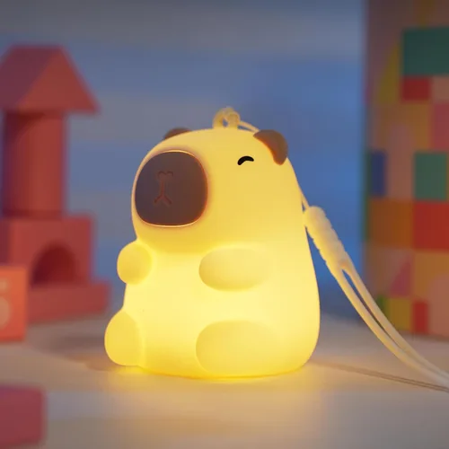 Miniatura 21 de Luz nocturna LED de gato, 16 colores regulables para guardería, luz nocturna kawaii, súper blanda de silicona recargable por USB, lámpara de noche