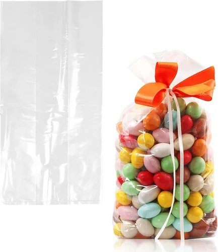 Miniatura 40 de APQ Supply Bolsas de polietileno transparentes con refuerzo, 4 x 2 x 10 pulgadas. Paquete de 1000 bolsas de plástico con refuerzo lateral con parte