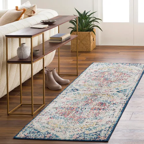 Miniatura 23 de Artistic Weavers Romaine - Alfombra vintage con medallón, 2 pies x 3 pies, celeste Azul cielo
