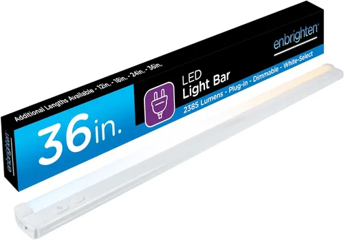 Enbrighten Luces enchufables para debajo del gabinete de 36 pulgadas, 2386 lúmenes, cinco ajustes blancos desde (2700K-6500K), rango completo