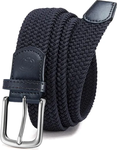 Miniatura 20 de CHAOREN Cinturón para hombre, cinturón de golf trenzado elástico para hombres de 1 3/8 pulgadas, regalo para pantalones de golf, pantalones cortos