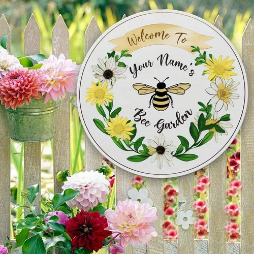 Miniatura 7 de Placa de pared personalizada de madera de abeja de miel, regalos para apicultores, letrero de granja de res, letrero de abeja, decoración de abeja