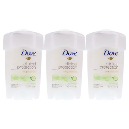 Dove Clinical Protection Cool Essentials - Desodorante antitranspirante, 1.7 onzas líquidas, paquete de 3