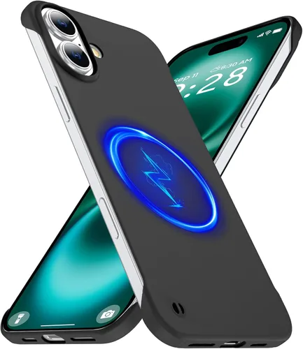 Miniatura 34 de GRECAZO Funda magnética delgada para iPhone 15 Plus de 6.7 pulgadas (2023), ultrafina, ligera, duradera, sin marco, mate, rígida, MagSafe con anillo