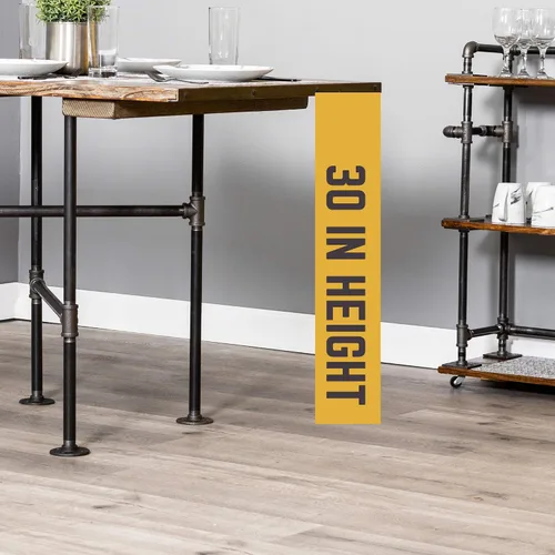 Miniatura 3 de PIPE DECOR Base de mesa de comedor de cocina industrial, tubo de 3/4 pulgadas, marco de metal rústico de 30 pulgadas de altura para oficina en casa