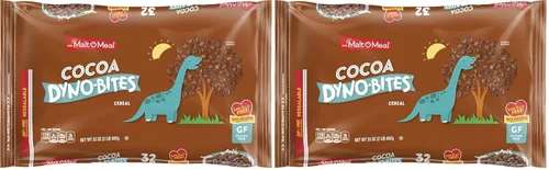 Miniatura 10 de Malt-O-Meal Cocoa Dyno Bites® sin gluten para niños, cereal para el desayuno tamaño familiar en bolsa a granel, 25 onzas - 1 unidad (paquete de 2)