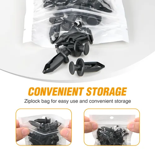 Miniatura 7 de GOOACC 100 clips de guardabarros para el cuerpo, remaches para el motor, debajo de la cubierta, clips de protección contra salpicaduras para Honda