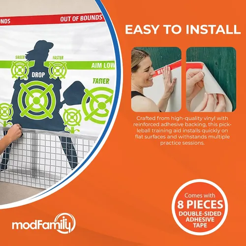 Miniatura 4 de Modfamily - Póster de tablero de práctica de Pickleball Dink Pad Rebounder Training Aid – Mejora tu juego de pickle-ball dinks y reflejos