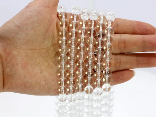 Miniatura 8 de ZH118 - Juego de 600 cuentas de vidrio de 0.394 in, hechas a mano, redondas, lisas, sueltas, cuentas kawaii, a granel para manualidades, joyería