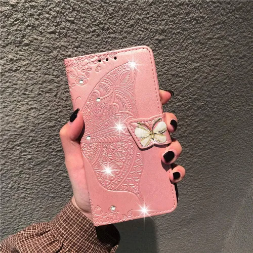Miniatura 8 de Funda tipo cartera para Google Pixel 8 con purpurina de cristal brillante con soporte para tarjetas, funda de cuero con tapa para teléfono, funda