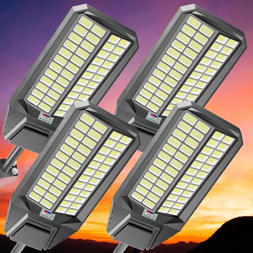 Miniatura 15 de Paquete de 3 Luces Solares para Estacionamiento - Luz Solar de Calle de 8000W 360000LM del Anochecer al Amanecer Luces de Calle con Energía Solar